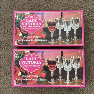 ON CCO! Lady Victoria fine Crystal Stemware.
